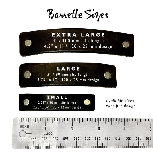 Silver & Black Juniper Branches Barrette and Earring Gift Set